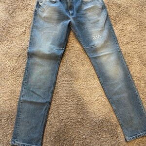 RtA Men's Faded Blue Slim Jeans